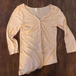 Free People 3/4 sleeve shirt